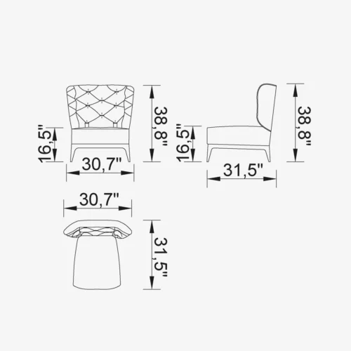 Valentino Accent Chair - Image 3